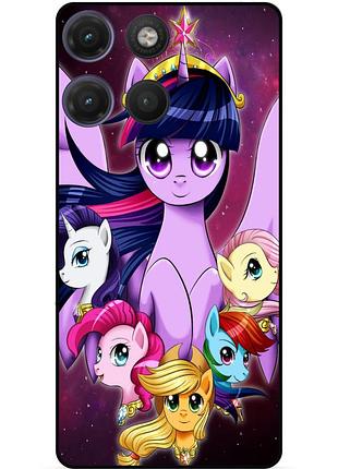 Силіконовий бампер чохол для motorola moto g17 з малюнком поні my little pony