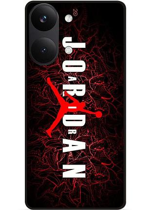 Силіконовий чохол бампер для xiaomi poco x8 pro max з малюнком air jordan