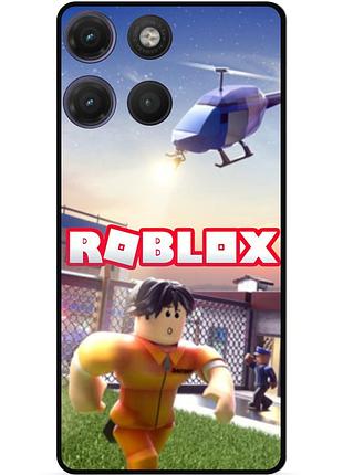 Силіконовий чохол бампер для motorola moto g17 з картинкою roblox роблокс