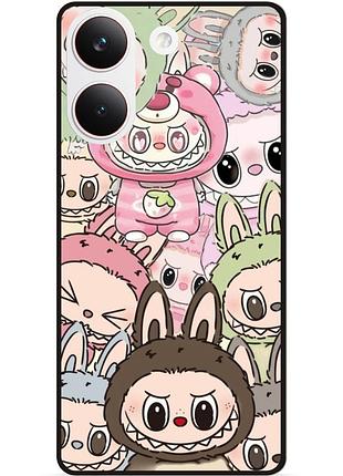 Силіконовий бампер чохол для xiaomi poco x8 pro з малюнком лабубу labubu