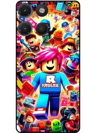 Силіконовий чохол бампер для motorola moto g17 з малюнком roblox роблокс