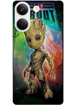 Силіконовий чохол бампер для xiaomi poco x8 pro з малюнком groot грут стражі галактики