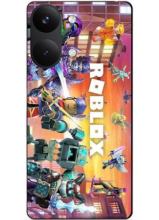 Силіконовий чохол бампер для xiaomi poco x8 pro max з картинкою роблокс roblox