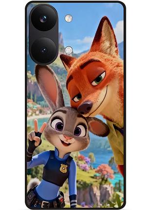 Силиконовый чехол бампер для xiaomi poco x8 pro max с рисунком джуди зверополис