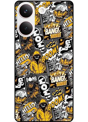Чехол силиконовый бампер для xiaomi poco x8 pro с рисунком bang bomb