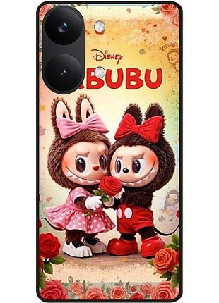 Силиконовый бампер чехол для xiaomi poco x8 pro max с рисунком лабубу labubu
