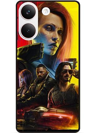 Силиконовый бампер чехол для xiaomi poco x8 pro с рисунком cyberpunk
