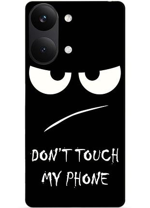 Силіконовий чохол бампер для xiaomi poco x8 pro max з малюнком очей dont touch my phone