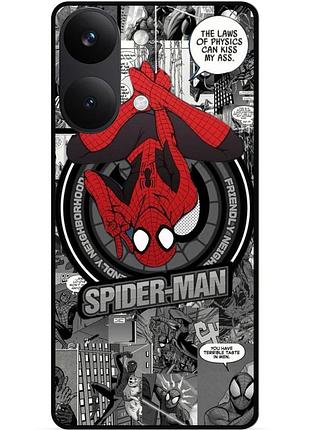 Силіконовий чохол бампер для xiaomi poco x8 pro max з картинкою людина-павук spider man