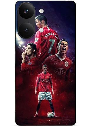 Силіконовий чохол бампер для xiaomi poco x8 pro max з малюнком ronaldo mu роналдо