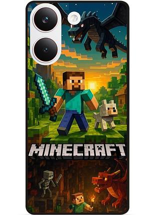 Силіконовий чохол бампер для xiaomi poco x8 pro з картинкою майнкрафт minecraft