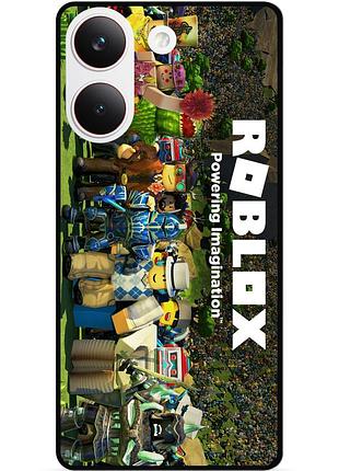 Силіконовий чохол бампер для xiaomi poco x8 pro з картинкою роблокс roblox