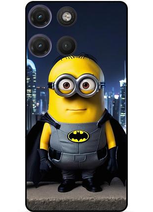 Чехол силиконовый бампер для motorola moto g17 с рисунком миньон бэтмен minion