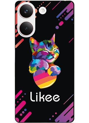 Силіконовий чохол бампер для xiaomi poco x8 pro з малюнком likee лайки