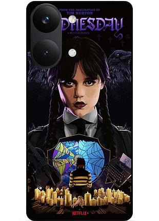 Чохол силіконовий бампер для xiaomi poco x8 pro max з малюнком уенздей wednesday