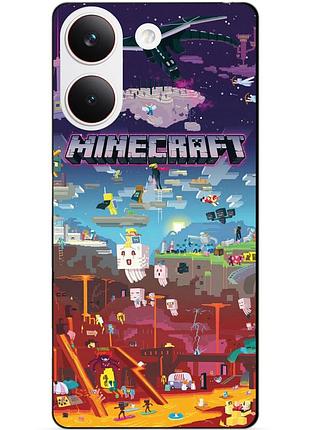 Силіконовий чохол бампер для xiaomi poco x8 pro гра minecraft майнкрафт