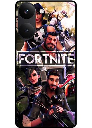 Силіконовий чохол бампер для xiaomi poco x8 pro max з картинкою фортнайт fortnite