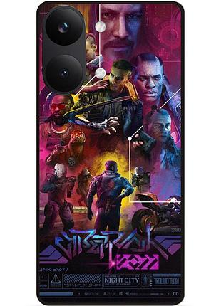 Чохол силіконовий для xiaomi poco x8 pro max з картинкою cyberpunk