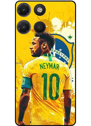 Силіконовий чохол бампер для motorola moto g17 з картинкою неймар neymar