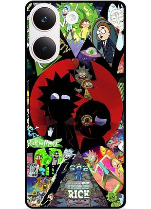 Силіконовий чохол бампер для xiaomi poco x8 pro з малюнком rick and morty рік і морті