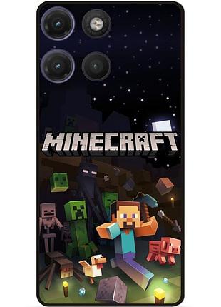 Силіконовий чохол бампер для motorola moto g17 гра майнкрафт minecraft