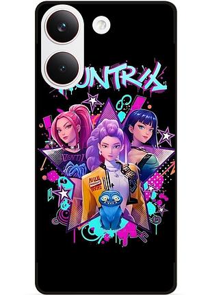 Силіконовий бампер чохол для xiaomi poco x8 pro з малюнком demon hunters k-pop