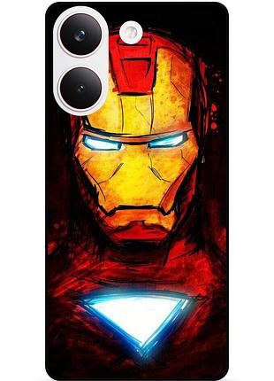 Силіконовий бампер чохол для xiaomi poco x8 pro з малюнком marvel марвел залізна людина iron man