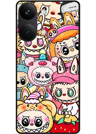 Силіконовий бампер чохол для xiaomi poco x8 pro max з малюнком лабубу labubu
