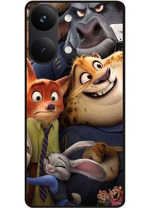 Силіконовий чохол бампер для xiaomi poco x8 pro max з малюнком звірополіс zootopia