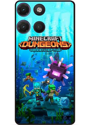 Силіконовий чохол бампер для motorola moto g17 з малюнком майнкрафт minecraft