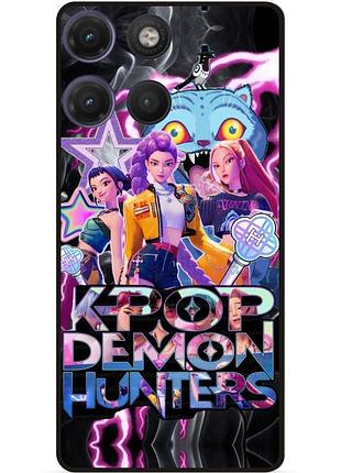 Силіконовий чохол бампер для motorola moto g17 з малюнком k-pop demon hunters