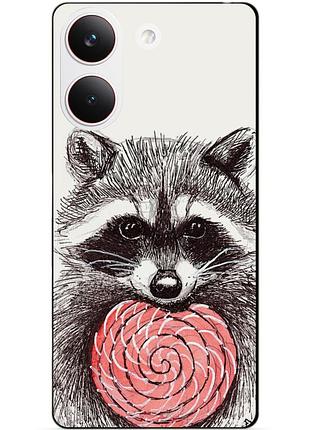 Силіконовий чохол бампер для xiaomi poco x8 pro з малюнком єнот