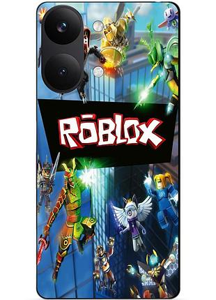 Силіконовий чохол бампер для xiaomi poco x8 pro max з картинкою roblox роблокс