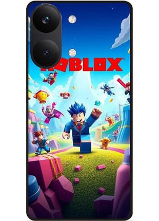 Силіконовий чохол бампер для xiaomi poco x8 pro max з малюнком roblox гра в кальмара роблокс