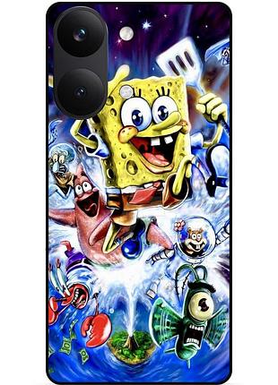 Силіконовий чохол бампер для xiaomi poco x8 pro max з картинкою губка боб sponge bob