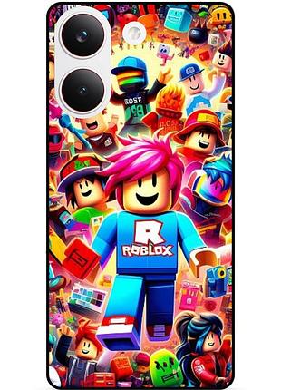 Силіконовий чохол бампер для xiaomi poco x8 pro з малюнком roblox роблокс