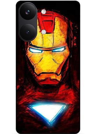 Силіконовий бампер чохол для xiaomi poco x8 pro max з малюнком marvel марвел залізна людина iron man
