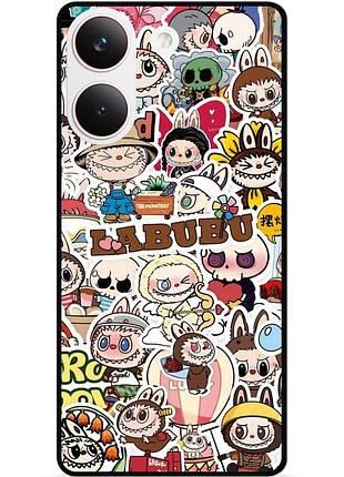 Силіконовий бампер чохол для xiaomi poco x8 pro з малюнком лабубу labubu