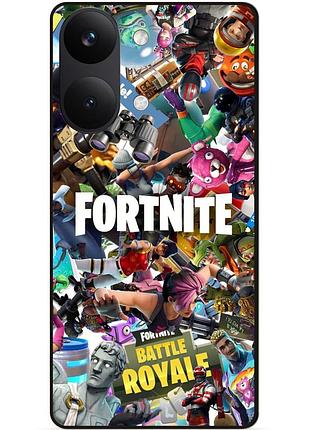 Силіконовий чохол бампер для xiaomi poco x8 pro max з картинкою fortnite фортнайт