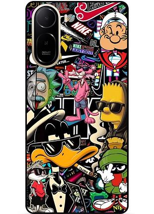 Силіконовий чохол бампер для xiaomi redmi a7 pro пантера daffy duck bart simpson