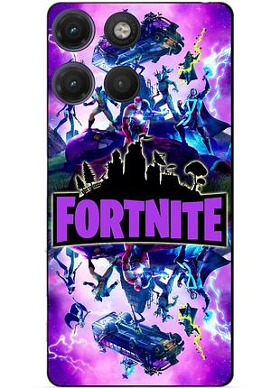 Силіконовий чохол бампер для motorola moto g17 з малюнком fortnite marvel фортнайт марвел