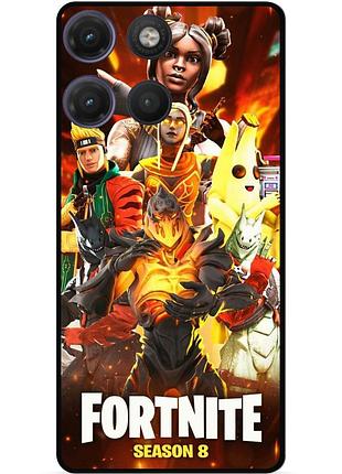 Силіконовий чохол бампер для motorola moto g17 з малюнком fortnite marvel фортнайт марвел