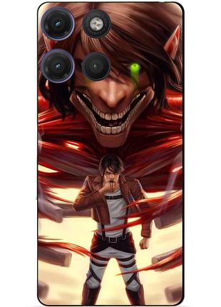 Силіконовий чохол бампер для motorola moto g17 з малюнком attack on titan атака титанів