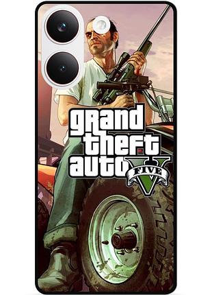 Силіконовий бампер чохол для xiaomi poco x8 pro з малюнком gta гта