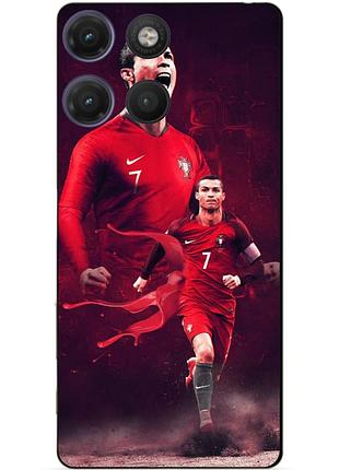 Силіконовий чохол бампер для motorola moto g17 з малюнком ronaldo португалія роналдо