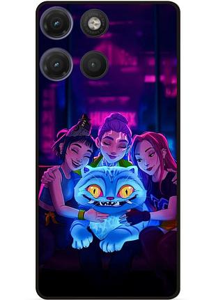 Силіконовий чохол бампер для motorola moto g17 з малюнком demon hunters k-pop