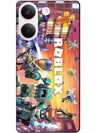 Силіконовий чохол бампер для xiaomi poco x8 pro з картинкою роблокс roblox