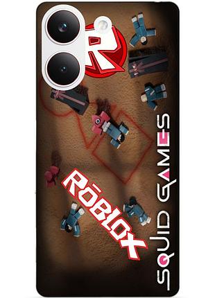 Силіконовий чохол бампер для xiaomi poco x8 pro з малюнком roblox гра в кальмара роблокс