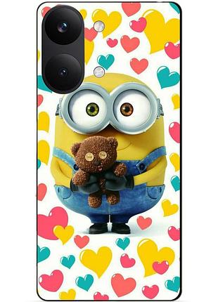 Силиконовый бампер чехол для xiaomi poco x8 pro max с рисунком миньон боб minion