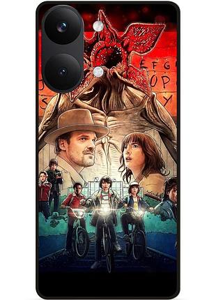 Силіконовий бампер чохол для xiaomi poco x8 pro max з малюнком дивні дива stranger things